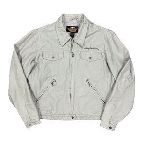 Harley Davidson Women’s Embroidered Riding Jacket Canvas Tan Size Large